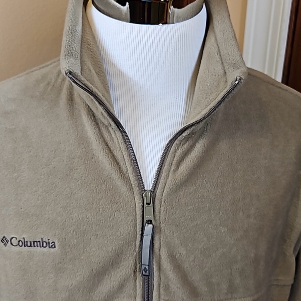 COLUMBIA JACKET SPORTSWEAR COMPANY M TAN BROWN FLEECE - Picture 2 of 10